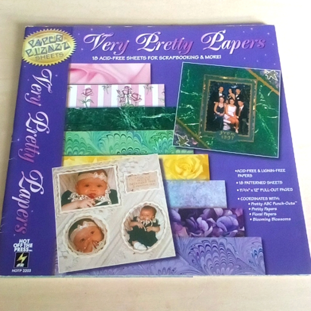 90s VTG Paper Pizazz Very Pretty Scrapbook Papers - HOTP 3203